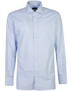 Рубашка в клетку гингем, синий Barba