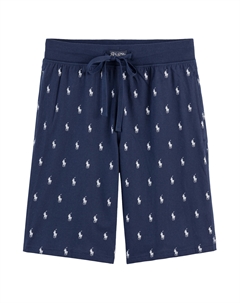 Шорты пижамные на резинке pony player синий Polo ralph lauren