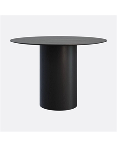 Обеденный стол в минималистичном стиле со шпоном 110 см черный So'home