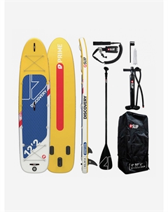 Cап борд надувной двухслойный 12.2x34x6 Discovery yellow, 370x86x15 см, Желтый Prime