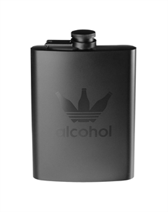 Фляжка alcohol, нержавеющая сталь, 240 мл, 8 oz Сима-ленд