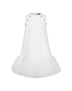 Платье с золотыми пуговицами Balmain