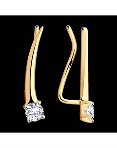 Серьги из золота с фианитами Sokolov
