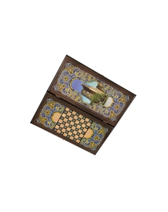 Нарды + Шашки Сирия Башня большие (Россия, дерево, 60х30х4 см) Nobrand