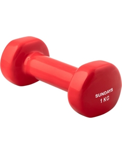 Гантель 1кг IR92005 6062976 красный Sundays fitness