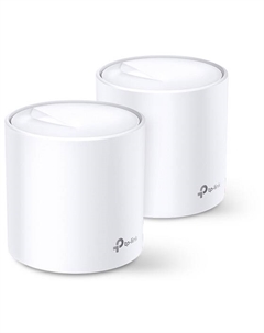 Точка доступа Deco X60(2-pack) AX3000 домашняя Mesh Wi-Fi система, Wi-Fi 6, 2402 Мбит/с (4 потока) на 5 ГГц и 574 Мбит/с (2 потока) на 2,4 ГГц Tp-link