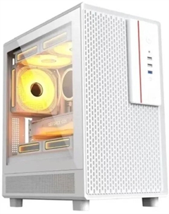 Корпус mATX M3301W белый, без БП, боковая панель из закленного стекла, USB 2.0, USB 3.0, USB 3.1, USB Type-C, audio Accord