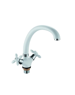 Смеситель для кухни D153808-C цвет Белый матовый D-lin