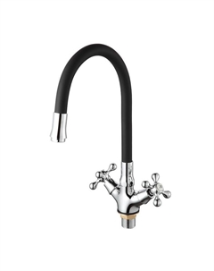 Смеситель для кухни D153810-1 цвет Хром Черный D-lin