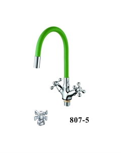 Смеситель для кухни D153807-5 цвет Хром Зеленый D-lin