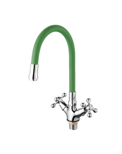 Смеситель для кухни D153810-5 цвет Хром Зеленый D-lin