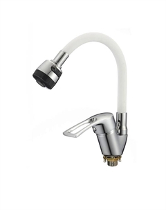 Смеситель для кухни D150422-3T цвет Хром Белый D-lin