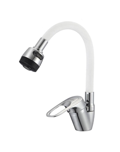 Смеситель для кухни D150628-3T цвет Хром Белый D-lin