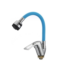 Смеситель для кухни D150422-6T цвет Хром Синий D-lin