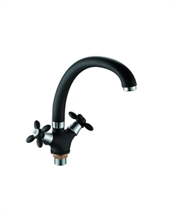 Смеситель для кухни D153808-A цвет Черный матовый D-lin