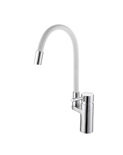 Смеситель для кухни D157315-3 цвет Хром Белый D-lin