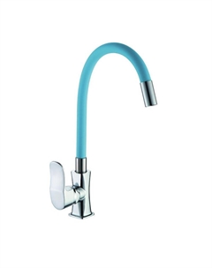 Смеситель для кухни D155318-6 цвет Хром Синий D-lin