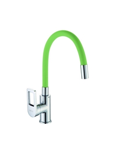 Смеситель для кухни D155308-5 цвет Хром Зеленый D-lin