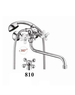 Смеситель для ванны D145810 универсальный цвет Хром D-lin