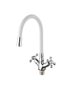 Смеситель для кухни D153810-3 цвет Хром Белый D-lin