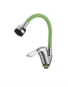 Смеситель для кухни D150422-5T цвет Хром Зеленый D-lin