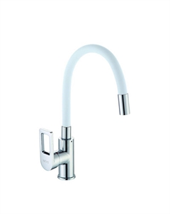 Смеситель для кухни D155308-3 цвет Хром Белый D-lin