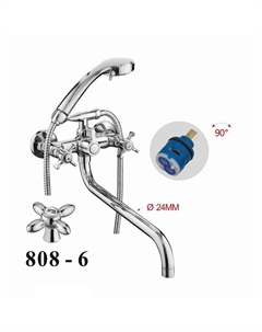 Смеситель для ванны D146808-6 универсальный цвет Хром D-lin