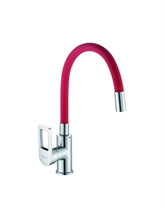 Смеситель для кухни D155308-4 цвет Хром Красный D-lin
