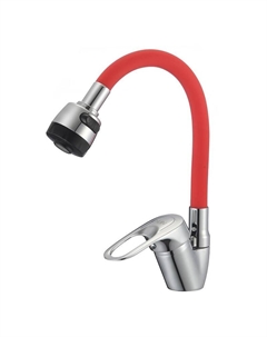 Смеситель для кухни D150628-4T цвет Хром Красный D-lin