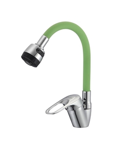 Смеситель для кухни D150628-5T цвет Хром Зеленый D-lin