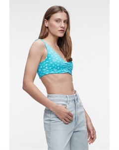 Топ-бюстгальтер короткий хлопковый с принтом Befree