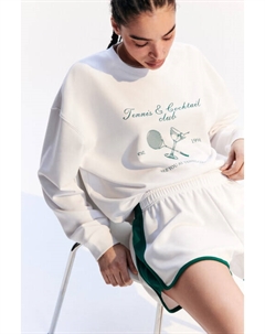 Свитшот oversize трикотажный с принтом Befree