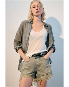 Рубашка oversize из жатого хлопка Befree