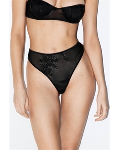 Трусики-стринги сетчатые высокие с вышивкой Befree