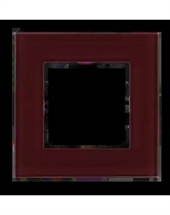 Рамка 1-постовая стекло цвет Гранатовый G1001GH Jasmart