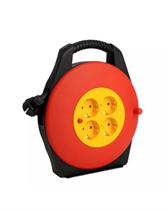 Удлинитель-рулетка на 4 розетки с/з с ручкой Standart STD06-40-50 10м 50179 Stekker