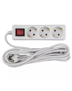 Удлинитель бытовой GES-16-3x100-3-7m-S 470040 General