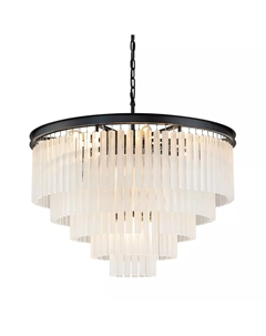 Подвесная люстра 1920s Odeon KR0387P-10A black/frost Delight collection