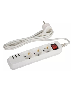 Удлинитель электрический U-3es-1,5m-USB Б0052900 Era