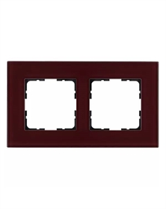 Рамка 2-постовая стекло цвет Гранатовый G1002GH Jasmart