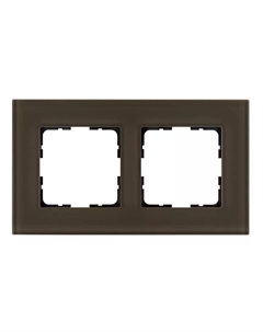 Рамка 2-постовая стекло цвет Каперсовый G1002GT Jasmart
