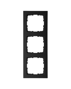 Рамка G-Classic 3-постовая черный матовый (soft touch) поликарбонат G1003PB Jasmart