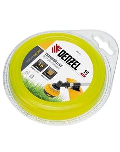 Леска для триммера FLEX CORD 96114, квадрат, 1.6 мм х 15 м, блистер Denzel