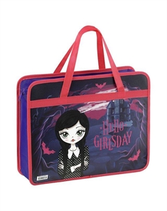 Папка с ручками  Girlsday А4 330х250х75мм пластик на молнии Artspace