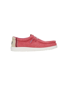 Ботинки на шнуровке WALLY JUTE, красный Hey dude