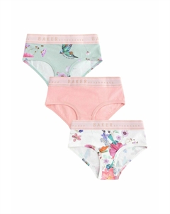 Трусы-брифы 3 PACK, фуксия Baker by ted baker