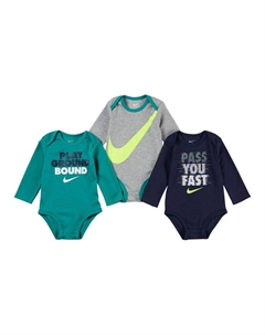Детский комплект для малышей, цвет Set of 3 (Blue + Green + Grey) Nike