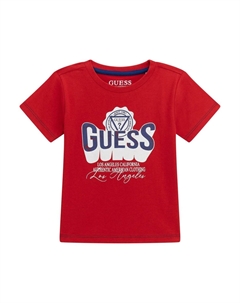 Футболка с принтом, красный Guess