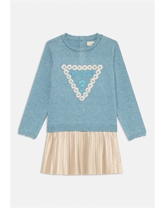 Вязаное платье TODDLERLS MIXED FABRIC DRESS, синий Guess