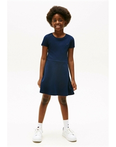 Платье из джерси ESSENTIAL SKATER, темно-синий Tommy hilfiger
